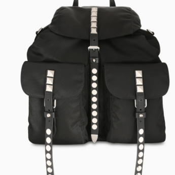 Prada Black Nylon Backpack Black