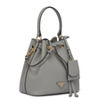 Prada Saffiano Leather Bucket Bag Grey