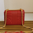 Prada Diagramme Medium Leather Bag Red