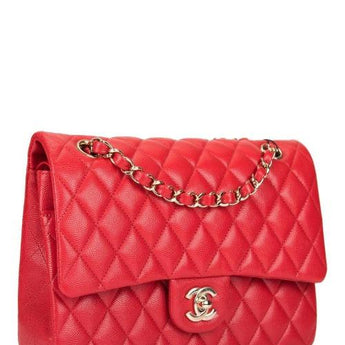 Chanel Medium Classic Handbag Red