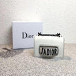 J’Adior Off-White Matte Calfskin Ultra Black Flap Bag