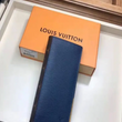 LV Brazza Wallet Epi Leather Blue