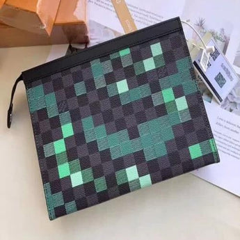 LV Pochette Voyage MM Pixel Monogram Green