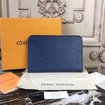 LV Zippy Organizer Epi Leather Navy