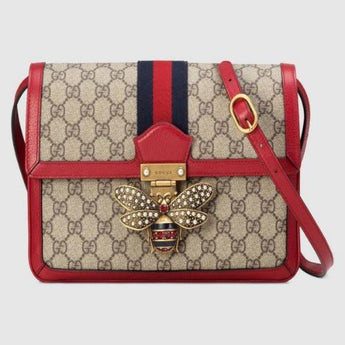 Gucci Queen Margaret GG Supreme Medium Shoulder Bag Red