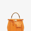 Fendi Peekaboo Iconic Mini Orange Leather Bag
