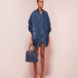 Fendi Peekaboo Iconic Mini Blue Leather Bag