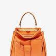 Fendi Peekaboo Iconic Medium Orange Leather Bag