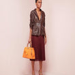 Fendi Peekaboo Iconic Medium Orange Leather Bag