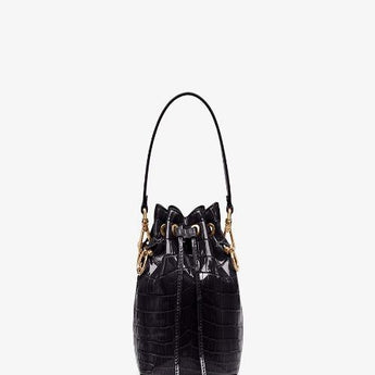 Fendi Mon Tresor Polyurethane Mini Bag Black