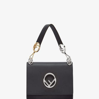Fendi Kan I F Black Leather Bag