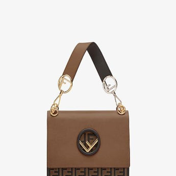 Fendi Kan I F Brown Leather Bag
