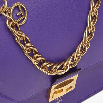 Fendi Kan U Leather Bag Purple
