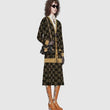 Gucci Padlock Bee Star Small Shoulder Bag Black
