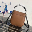 Prada Margit Leather Shoulder Bag Brown