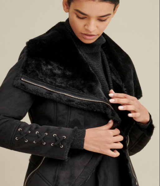 Shearling Belted Coat