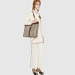 Gucci Exclusive Rajah GG Tote GG Supreme Beige Black