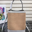 Prada Panier Medium Straw Bag White