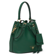 Prada Saffiano Leather Bucket Bag Green