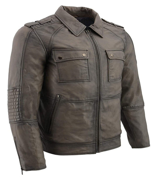 Anthracite Lambskin Leather Jacket