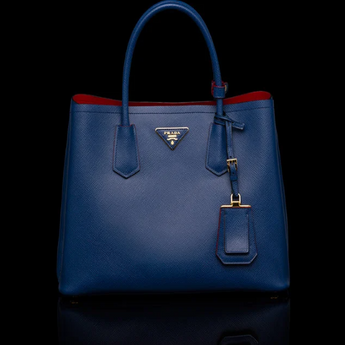 Prada Double Medium Bag Blue
