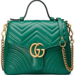 Gucci GG Marmont Small Top Handle Bag Emerald Matelassé