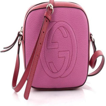 Gucci Soho Small Leather Disco Bag Pink/