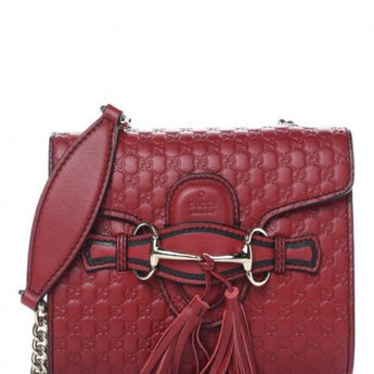 Gucci Emily Mini Micro Guccissima Bag Red