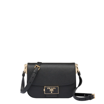 Prada Emblème Saffiano Leather Bag Black