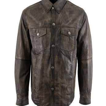 Distressed Brown Leather Jacket