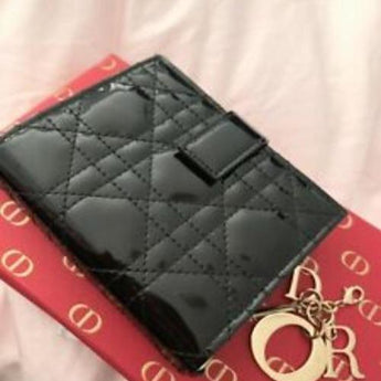 Lady Dior Calfskin Card Holder Black