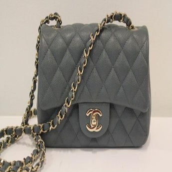 Chanel Mini Flap Bag Dark Grey