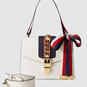 Gucci Sylvie Small Shoulder Bag Off-White
