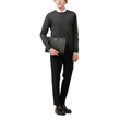 Prada Saffiano Leather Document Holder Triangle Logo Black