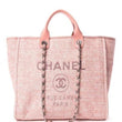 Chanel Deauville Fabric Tote Pink/Fuchsia