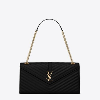 Saint Laurent Large Envelope Chain Bag Black