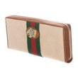 Gucci Rajah Zip Around Wallet Beige Vintage Canvas