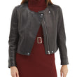 LILIA LEATHER CROPPED JACKET