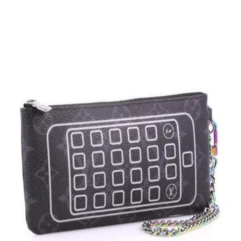 LV iPhone Pouch Monogram Eclipse Flash
