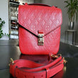 LV Pochette Metis Monogram Empreinte Leather Cerise/Blue