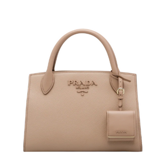 Prada Monochrome Saffiano Leather Bag Magnolia