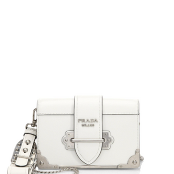 Prada Cahier Calf Leather Bag Light Green