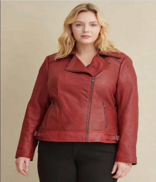 Plus Size Leather Jacket