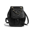 Chanel Lambskin Gold-Tone Metal Backpack Black