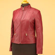 Bordeaux women leather jacket