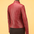 Bordeaux women leather jacket