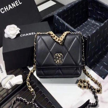 Chanel 19 Wallet on Chain Black best quality
