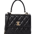 Chanel Small Flap Bag With Top Handle Black