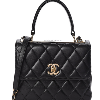 Chanel Small Flap Bag With Top Handle Black