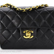 Chanel Mini Flap Bag Black Lambskin Gold Hardware